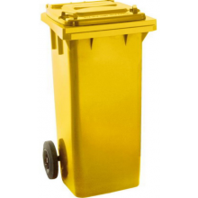 POPELNICE 120 L PLASTOVÁ ŽLUTÁ S KOLEČKY